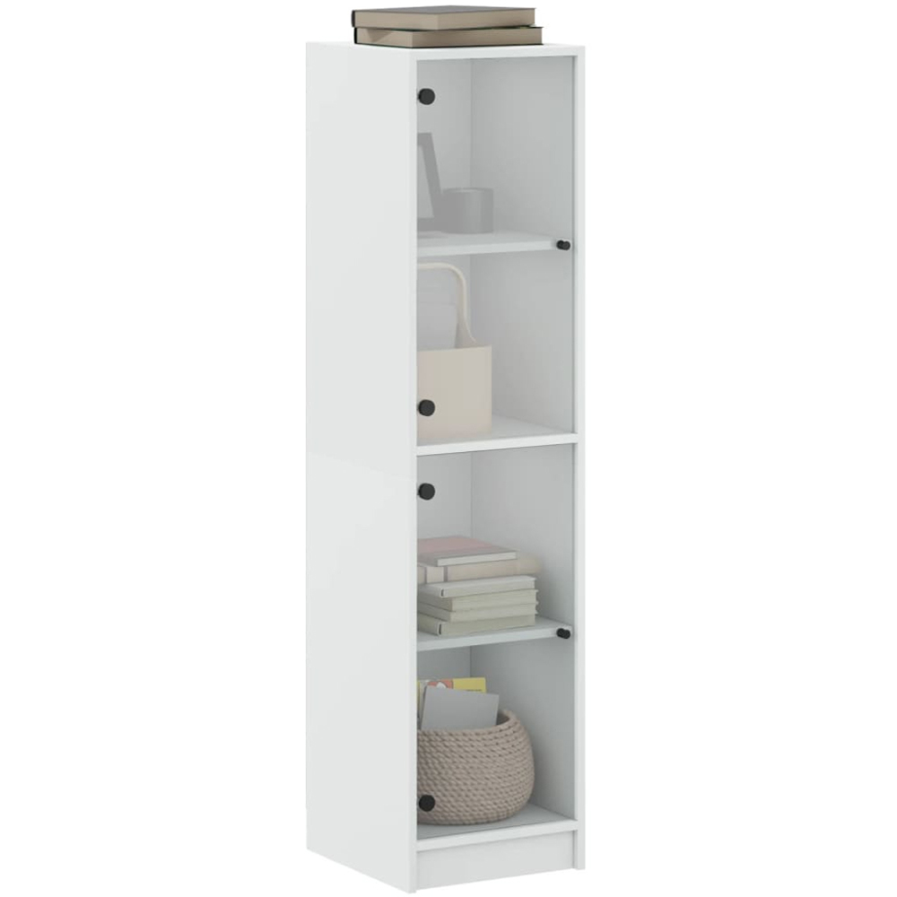 vidaXL 2 Glass Door White Highboard Image 4