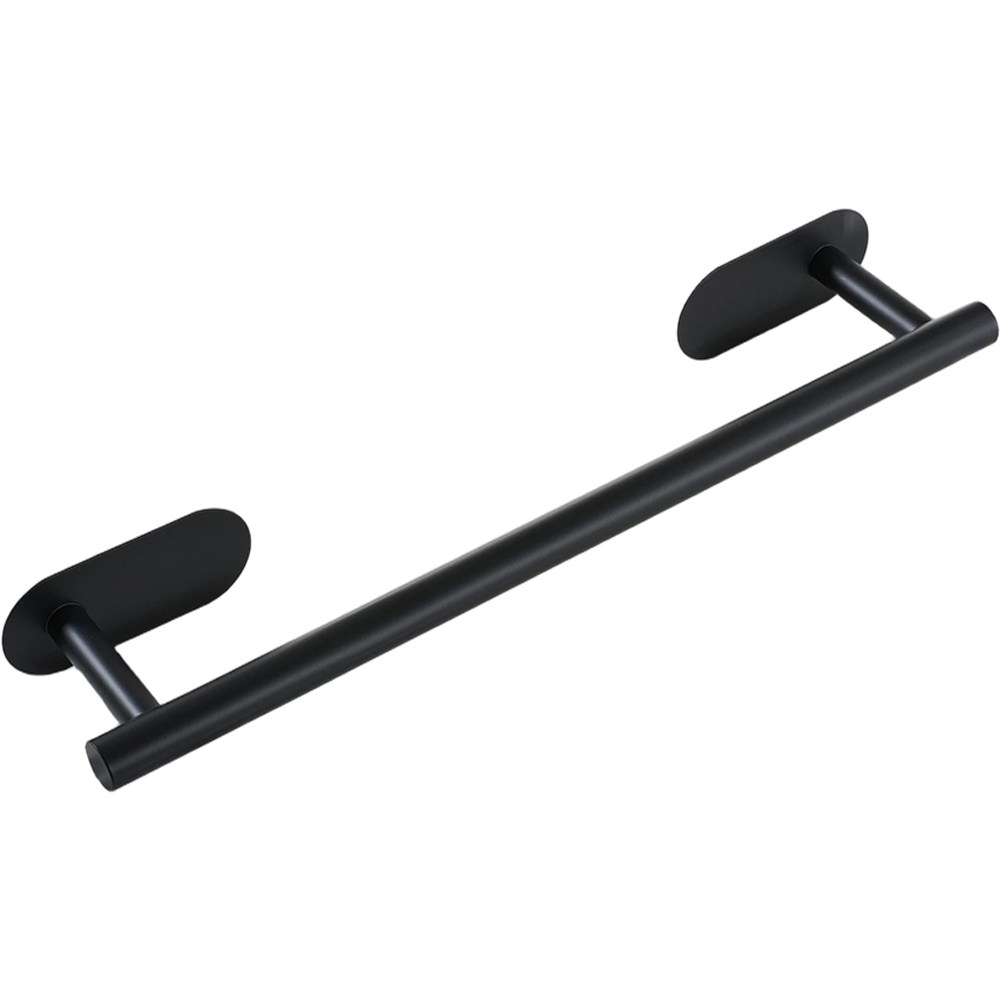 Living and Home 5-Piece Black Wall-Mounted Stainless Steel Bathroom Hardware Set Image 3