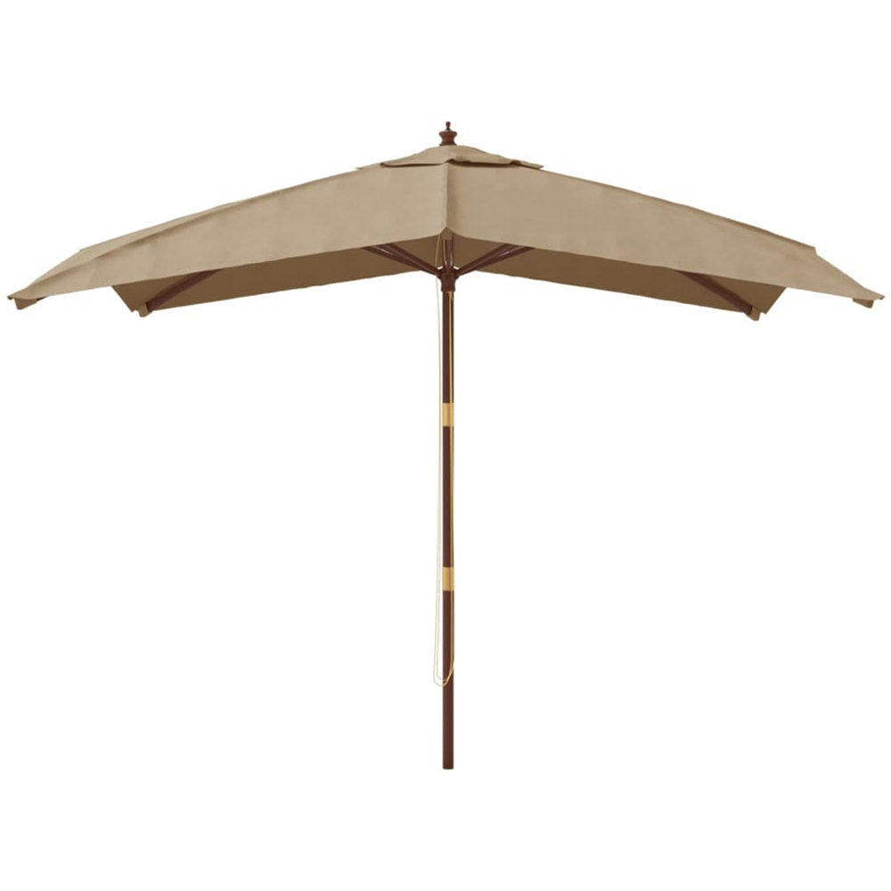 vidaXL Taupe Garden Parasol 2.7 x 3m Image 2
