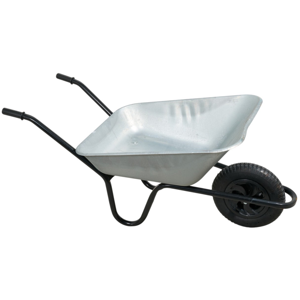 Croft Heavy Duty Galvanised Wheelbarrow Silver Image 5
