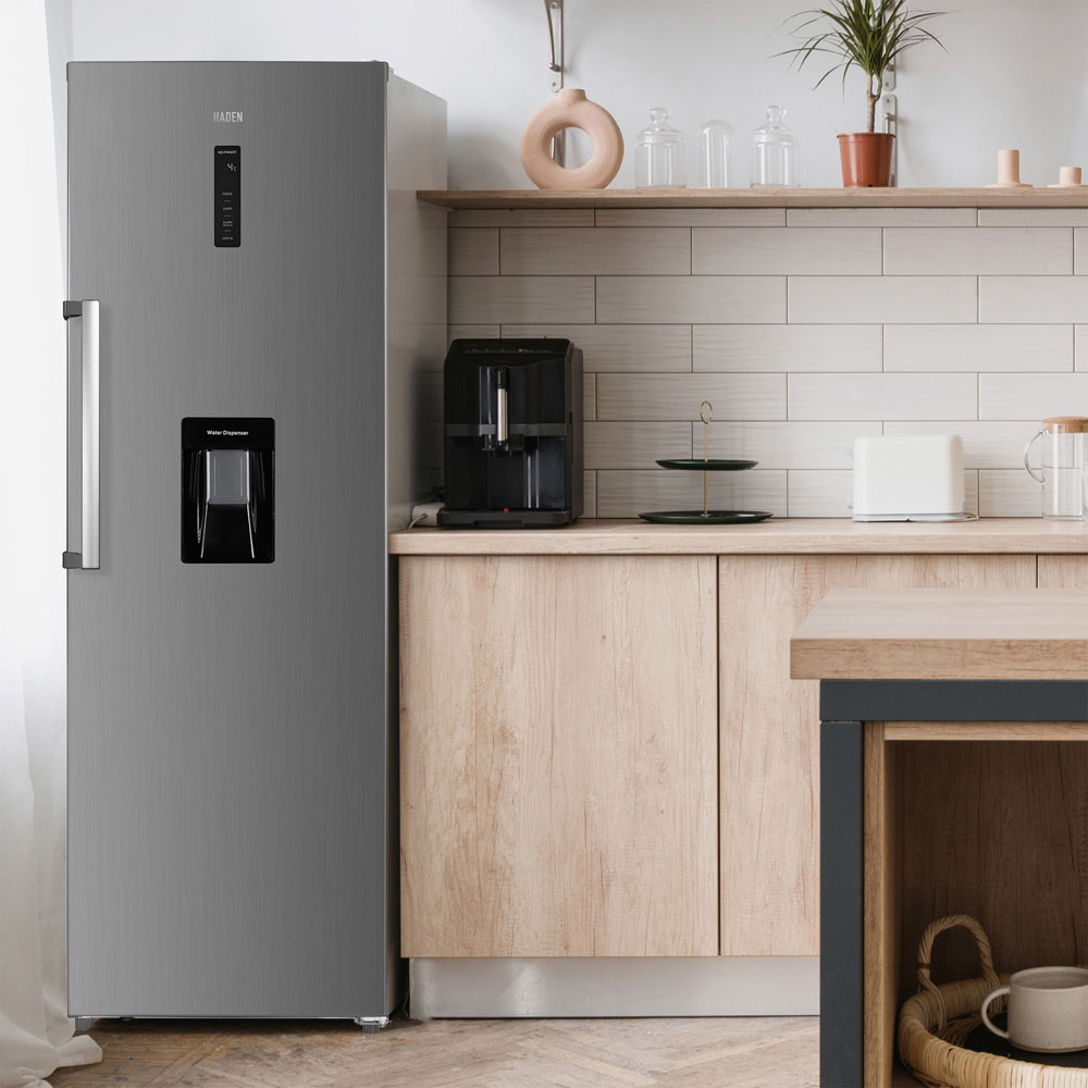 Haden HL356IX Silver 356L Tall Larger Fridge with Drinks Dispenser Image 2
