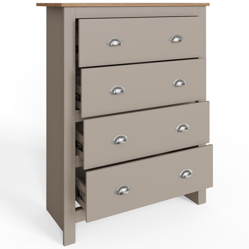 GFW Lancaster Grey 4 Piece Bedroom Furniture Set Image 3