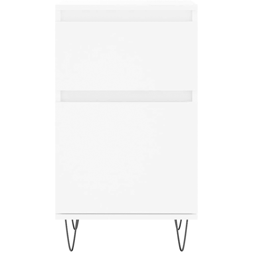 vidaXL Single Door Single Drawer White Sideboard Set of 2 Image 5
