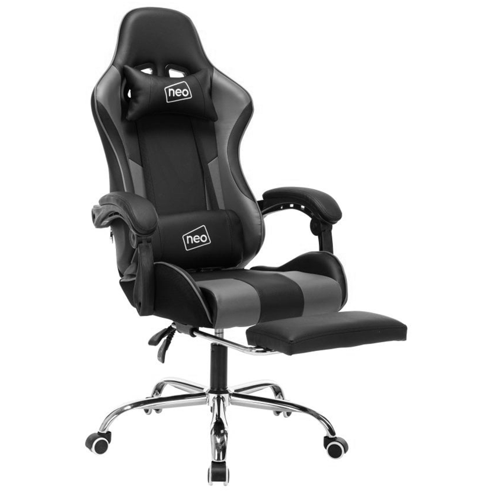 Neo Grey PU Leather Swivel Massage Office Chair Image 2