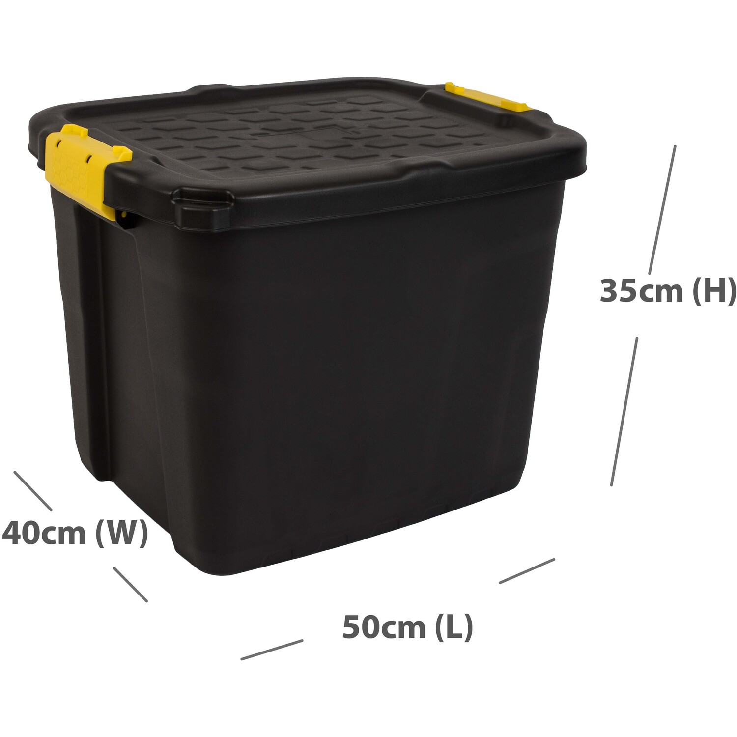 Heavy Duty Storage Box Black 42l Image 2