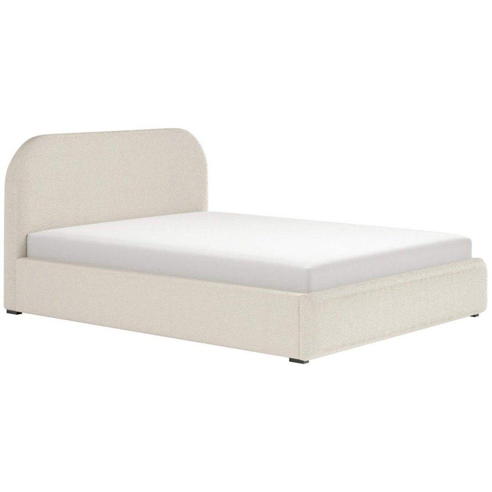 Flair Alba King Size Cream Boucle Ottoman Bed Image 2