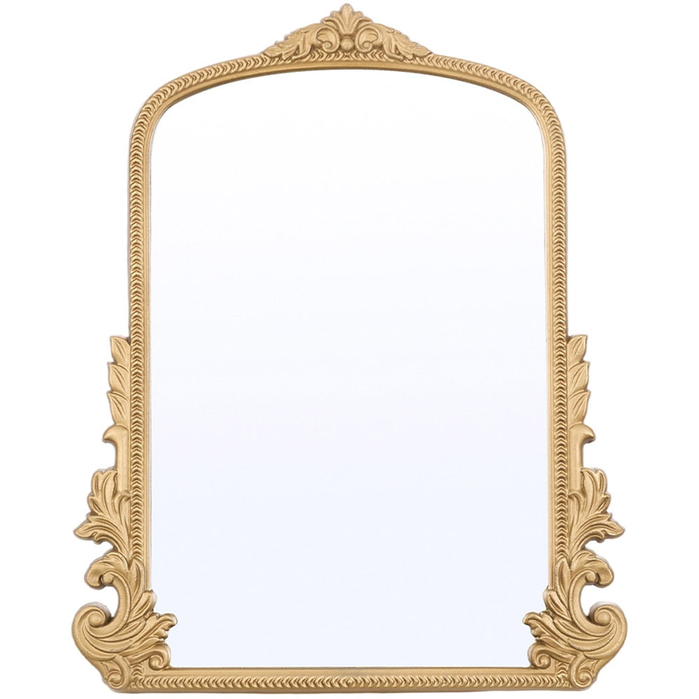 Living and Home Gold Classic Decorative Vanity Mirror with Stand 51 x 41cm Image 2