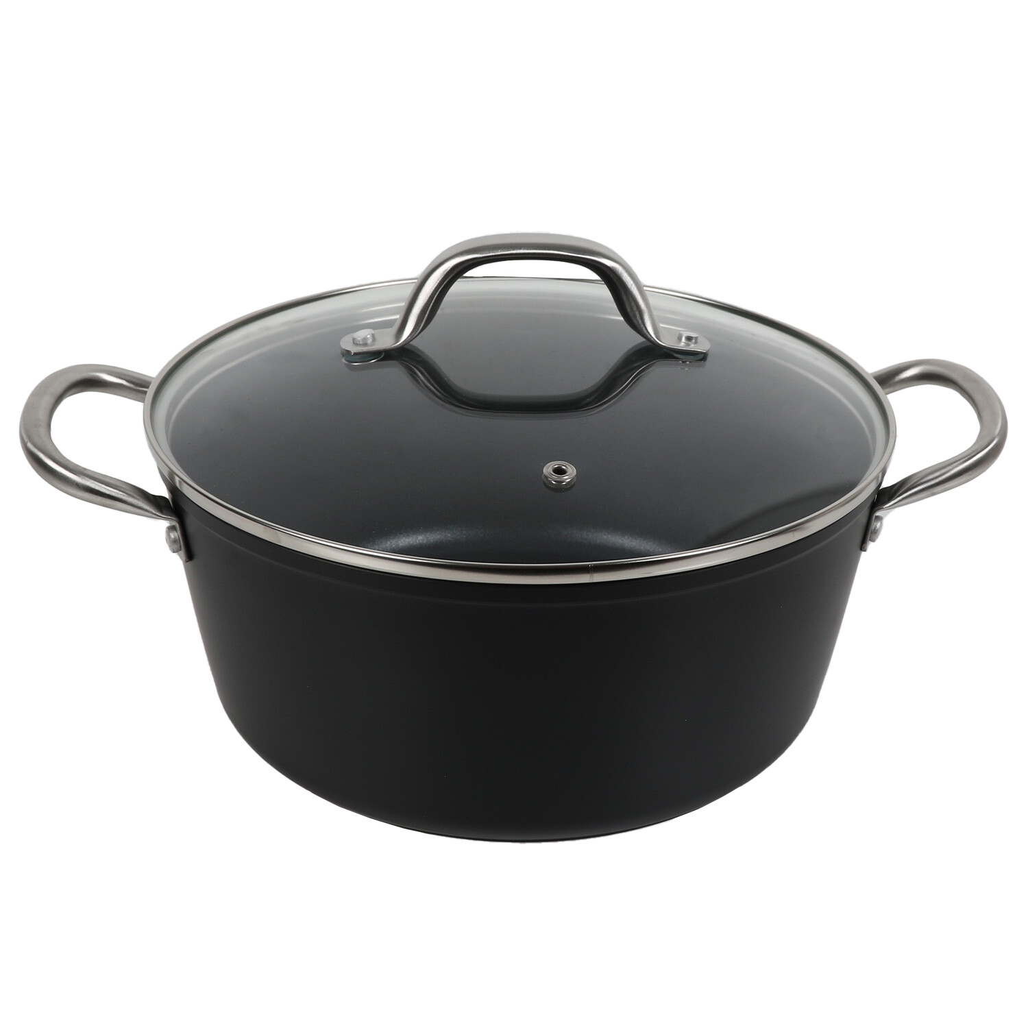 Kitchen Master Black Forged Aluminium Casserole Pan Image