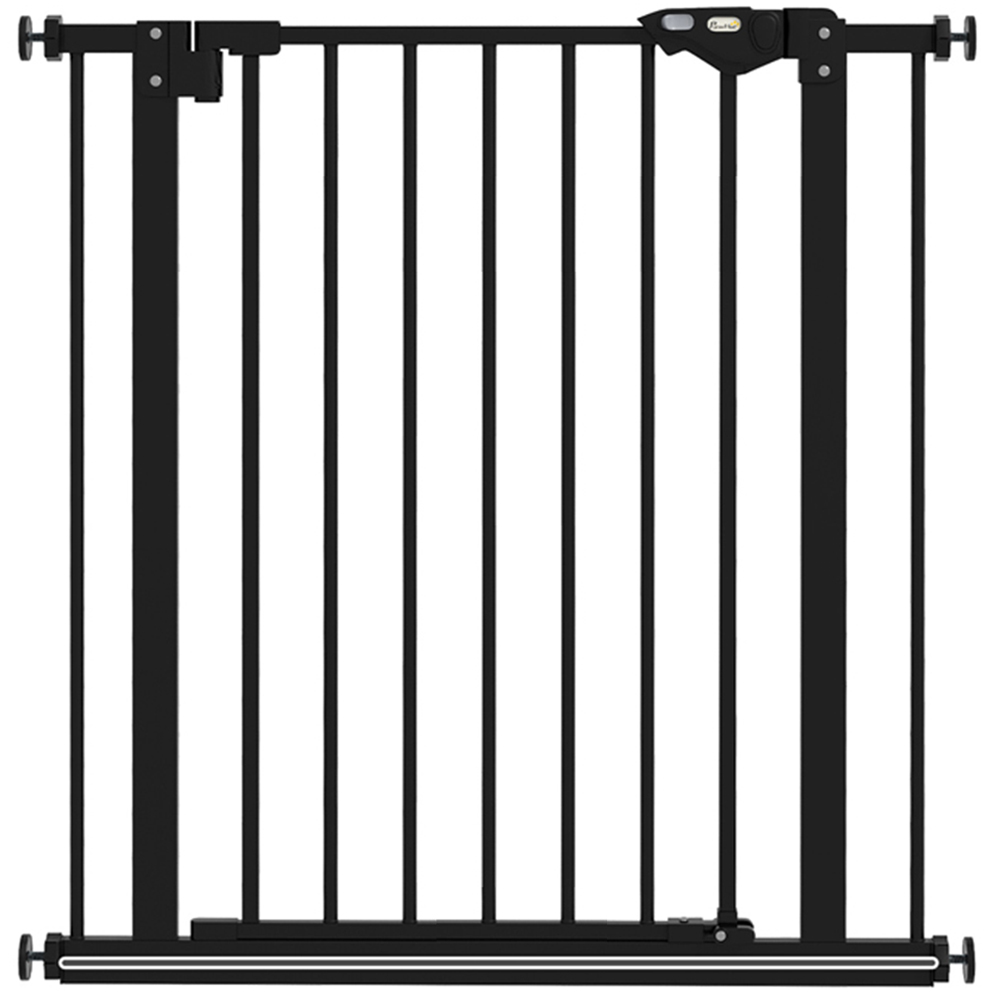 PawHut Black 74-80cm Pet Safety Gate Image 1