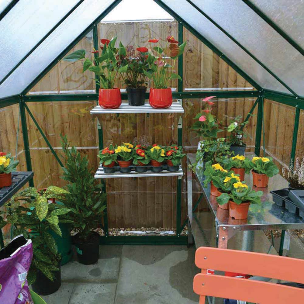 Palram Canopia Hybrid Green Polycarbonate 6 x 10ft Greenhouse Image 8