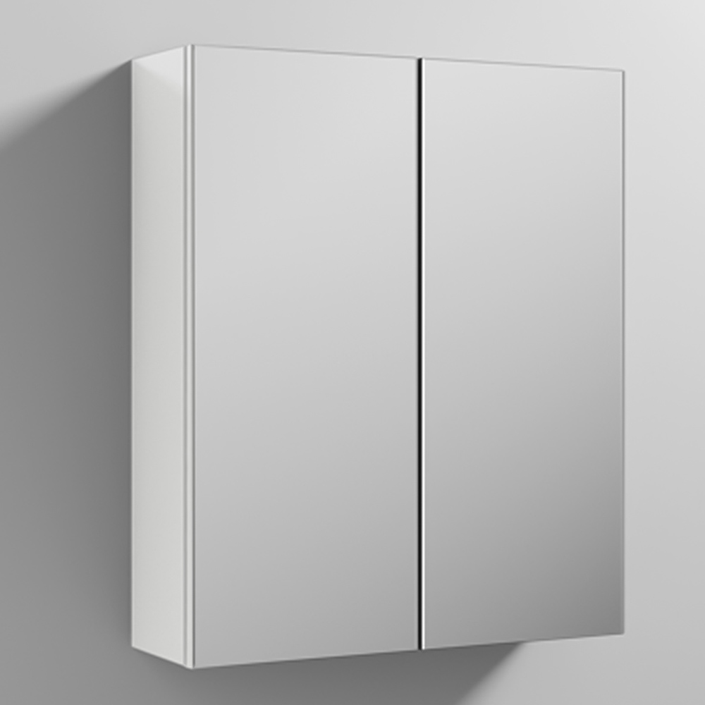 nuie Hudson Reed Fusion 2 Door Gloss White Wall Hung Fitted Mirror Cabinet Image 1