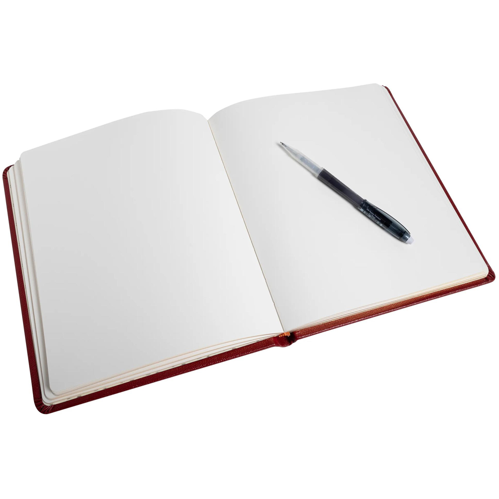 Exacompta Red Leather Livre D or Guest book with French cover and Gold Edges 140 Pages Image 5