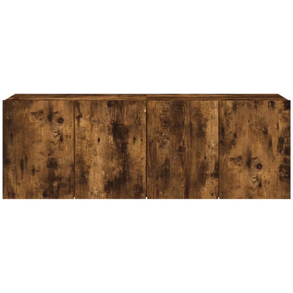 vidaXL 4 Door Smoked Oak Wall Mounted TV Cabinet Image 7