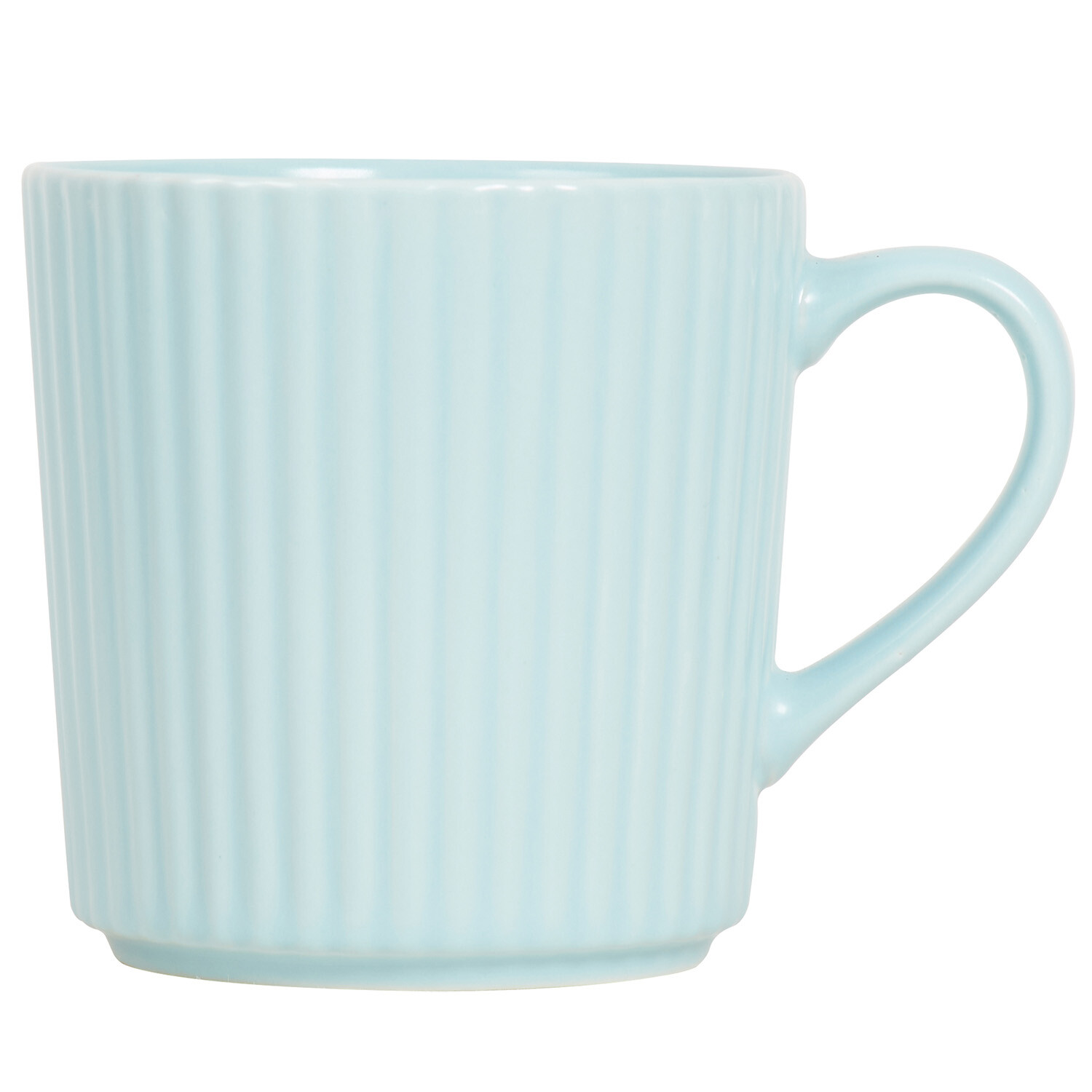 Set of 4 Conical Ribbed Mugs - Blue Image 2