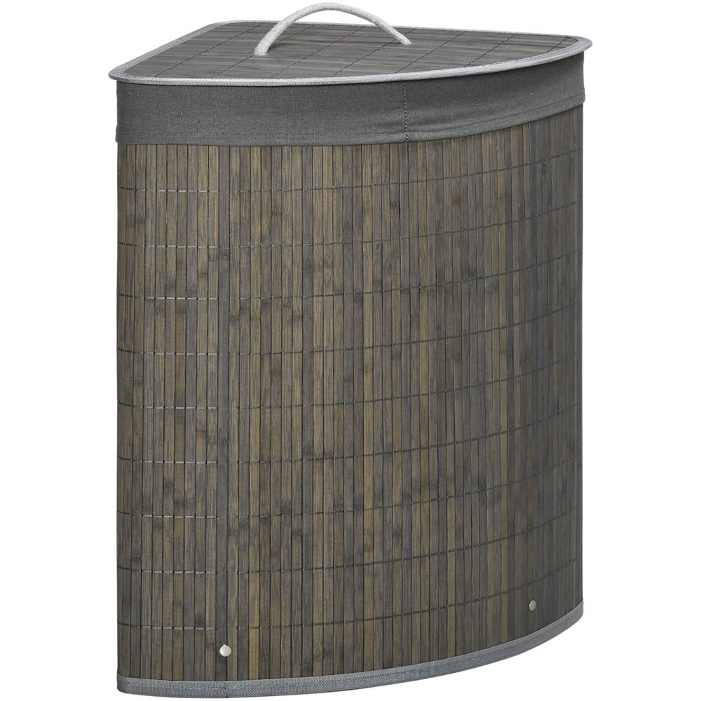 Portland Grey Bamboo Laundry Hamper 55L Image 1