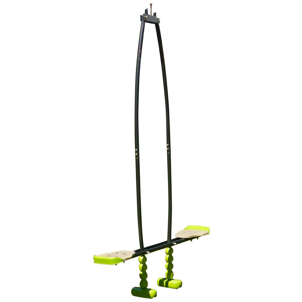Soulet Trefle Kids Wooden Triple Swing Set with Slide Image 7