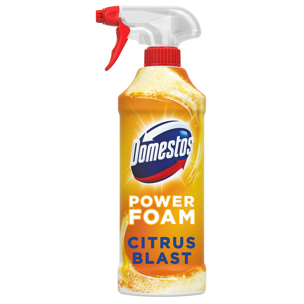 Domestos Power Foam Citrus Blast Toilet and Bathroom Cleaner 450ml Image 1