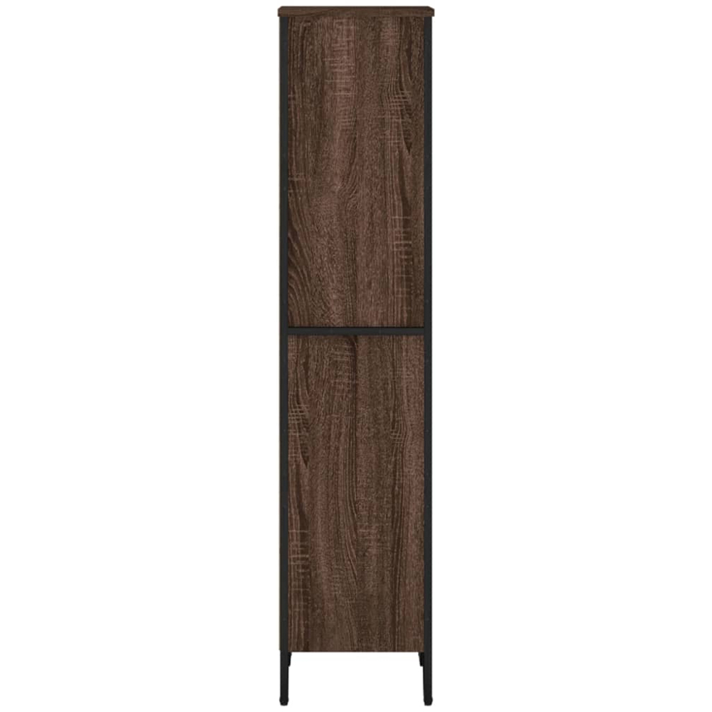 vidaXL 4 Shelf Brown Oak Bookcase Image 4