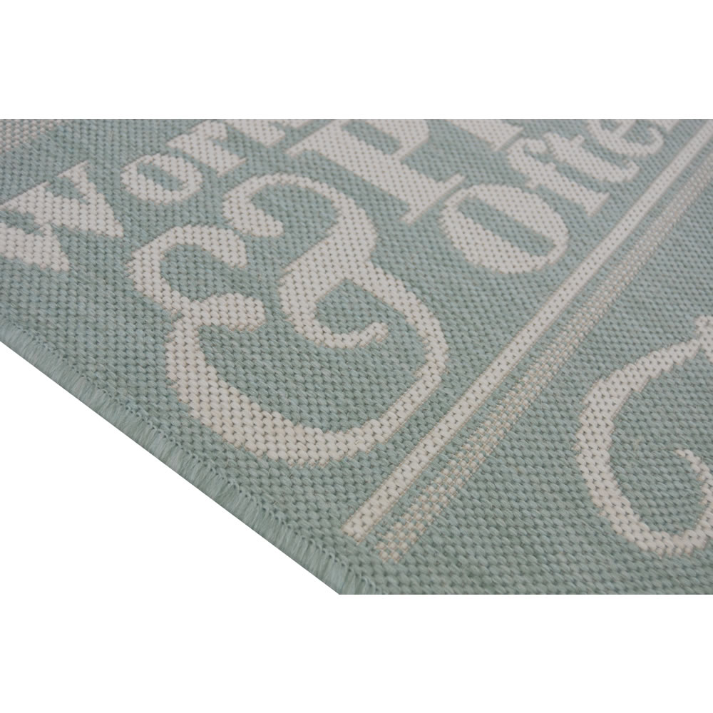 Textiles County Words Rug Duck Egg 120 x 170cm Wilko