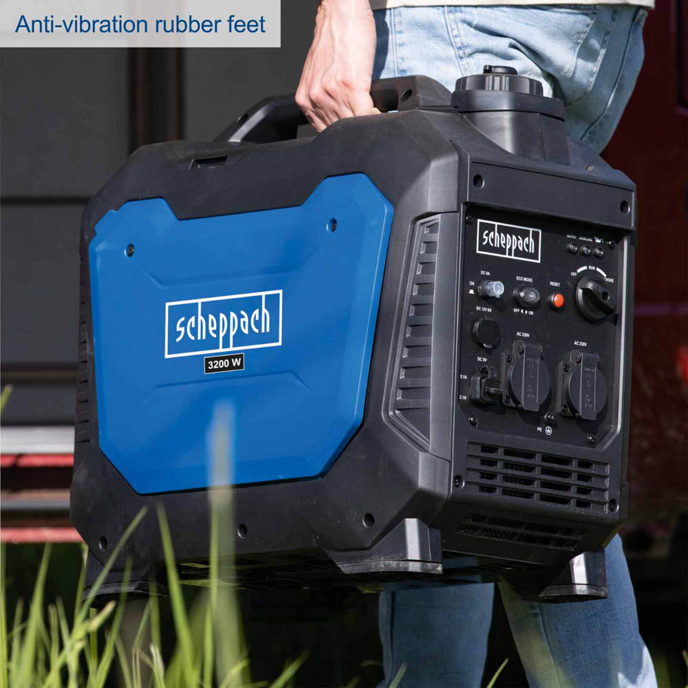 Scheppach SG3500i Clean Sine Wave Quite 66dB Petrol Inverter Generator 3000W Image 7