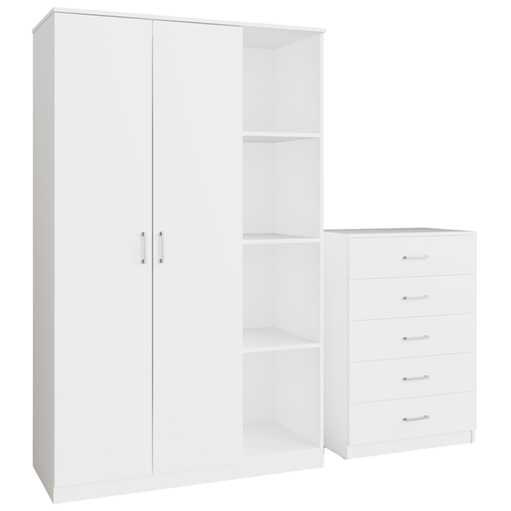 GFW Bailey White 2 Piece Bedroom Furniture Set Image 2