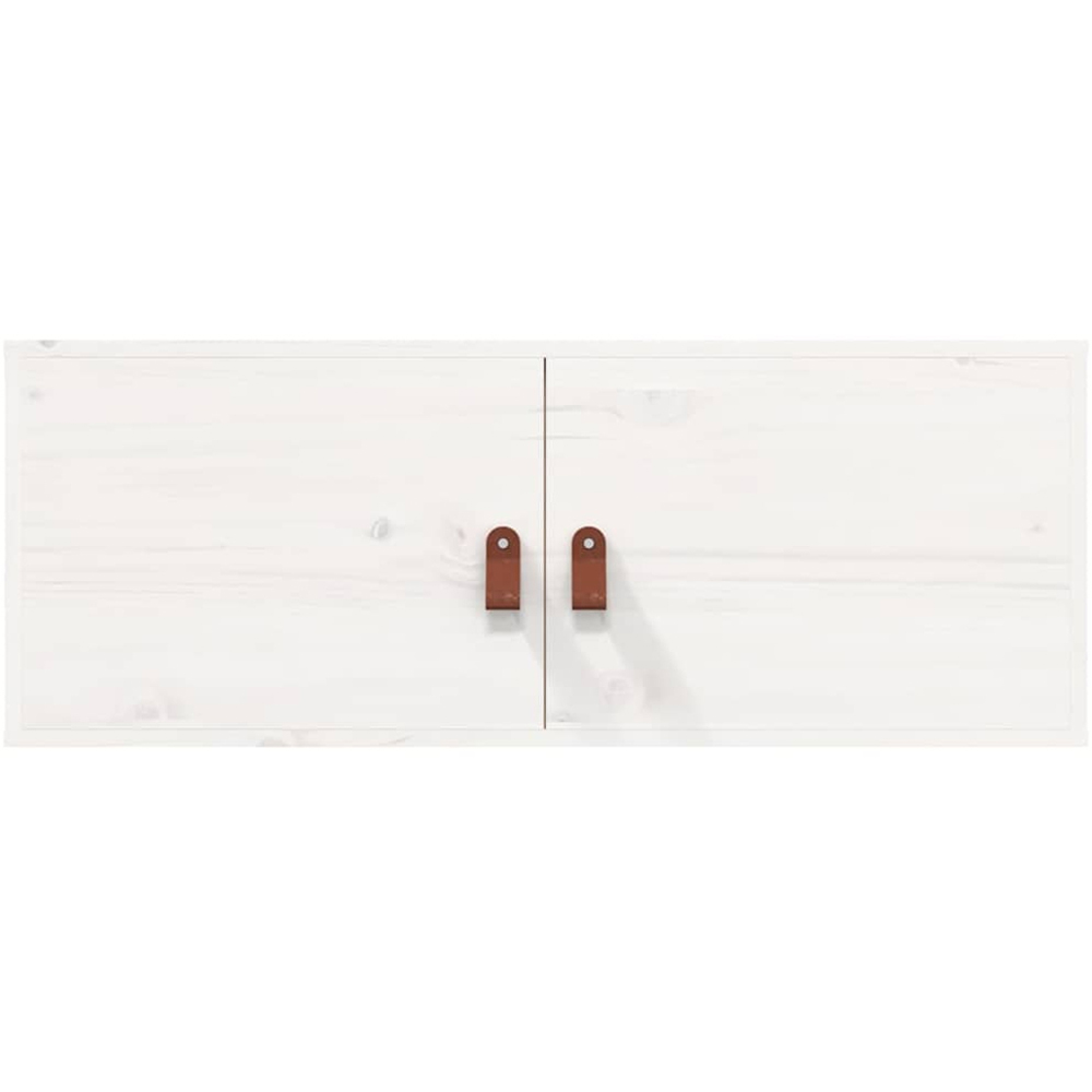 vidaXL 2 Door White Solid Wood Pine Wall Cabinet Image 3