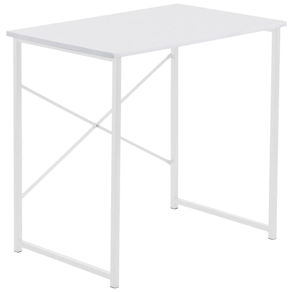 Harbour Housewares Wooden Computer Desk White Image 2