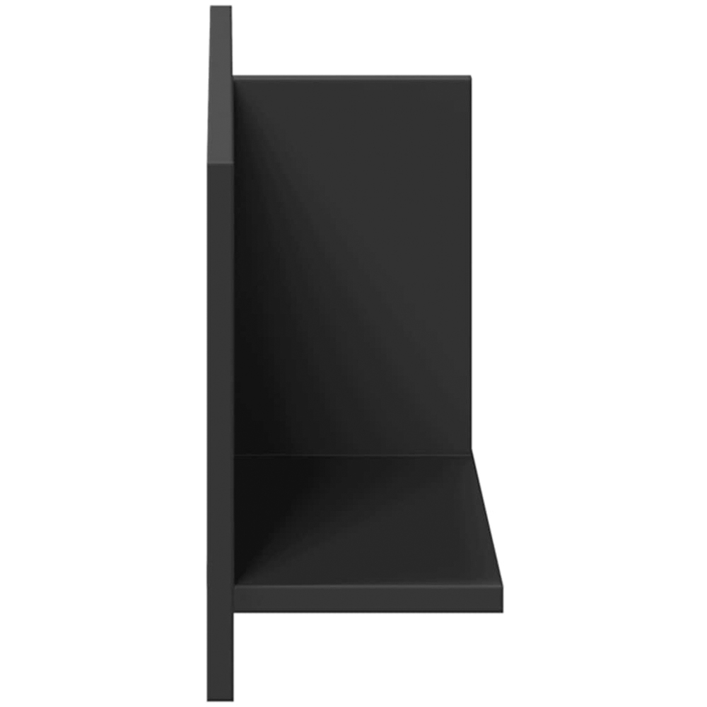 vidaXL 2 Shelf Black Wall Cabinet Image 4