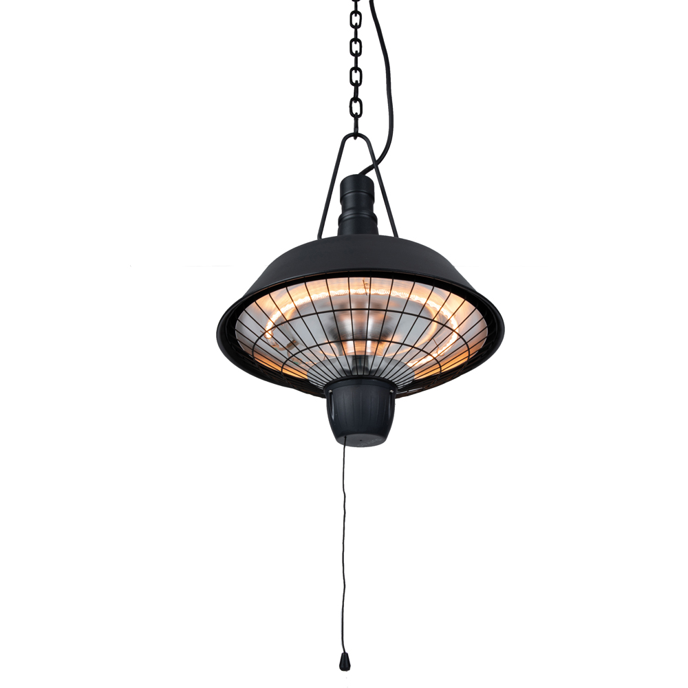 Sunred Indus Bright Black Hanging Patio Heater 2100W Image 4