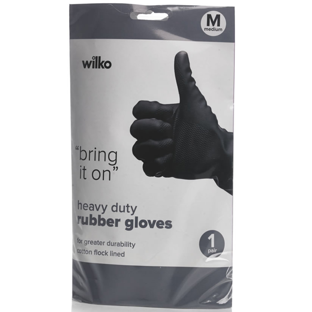 Wilko Medium Heavy Duty Rubber Gloves Case of 20 Wilko