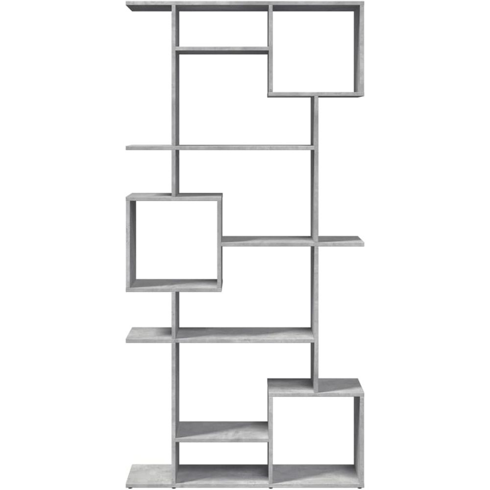 vidaXL 9 Shelf Concrete Grey Bookcase Image 5