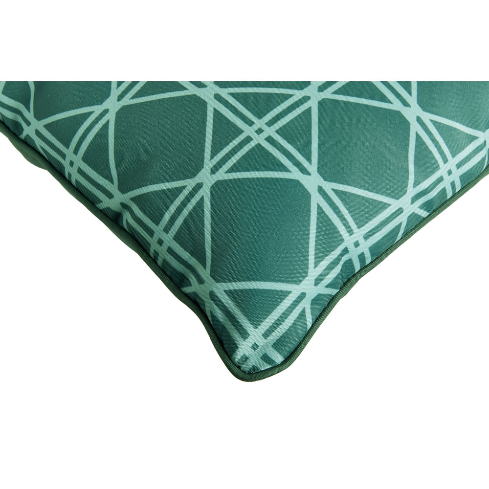 Wilko Outdoor Scatter Cushion Green Check Image 2