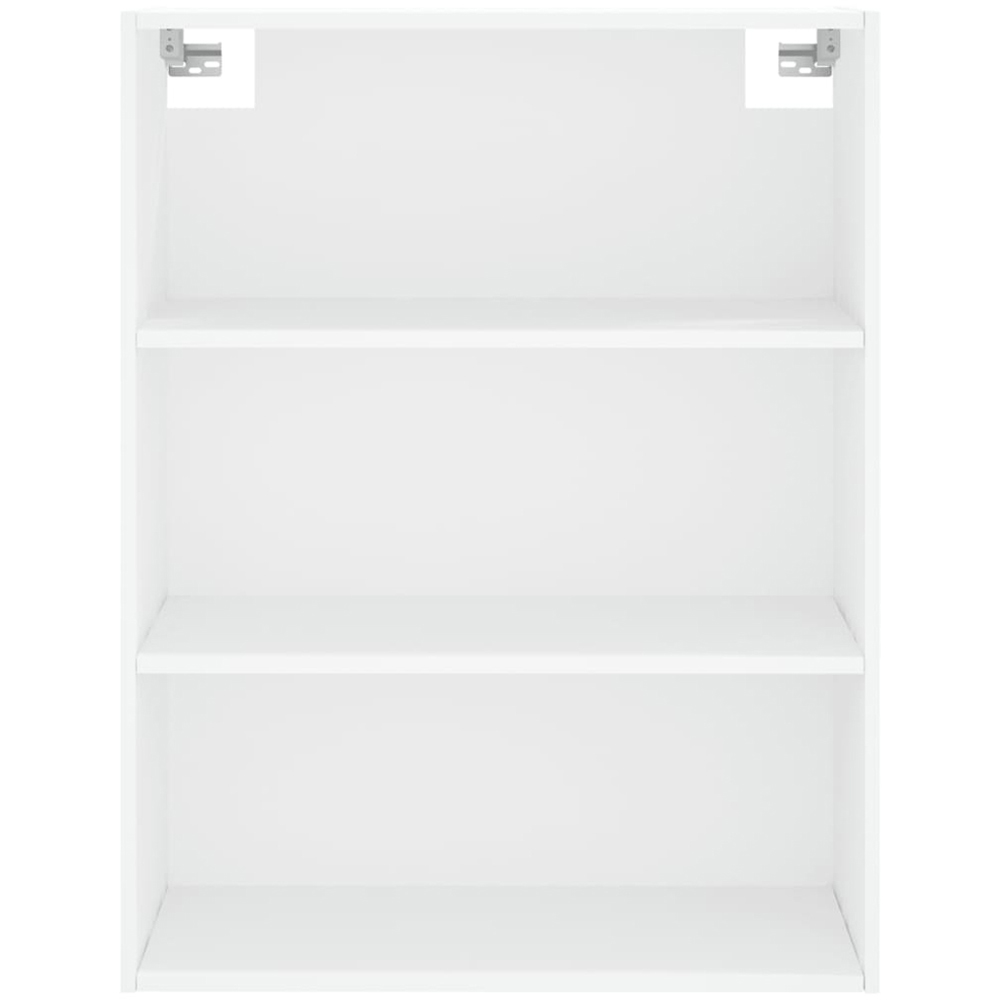 vidaXL 2 Glass Door 3 Open Shelf White Highboard with Metal Legs Image 6