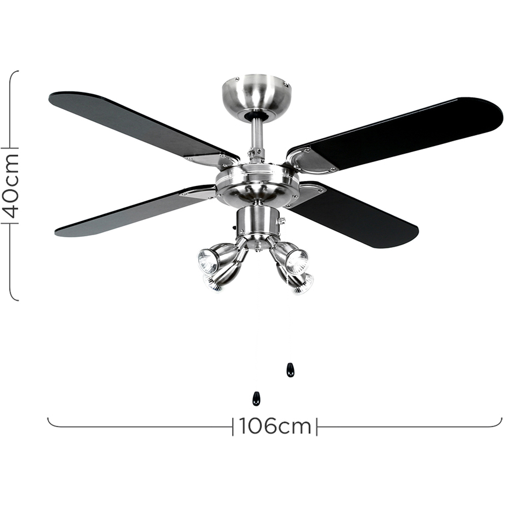ValueLights Scimitar Ceiling Fan with Spotlights 42 inch Image 9