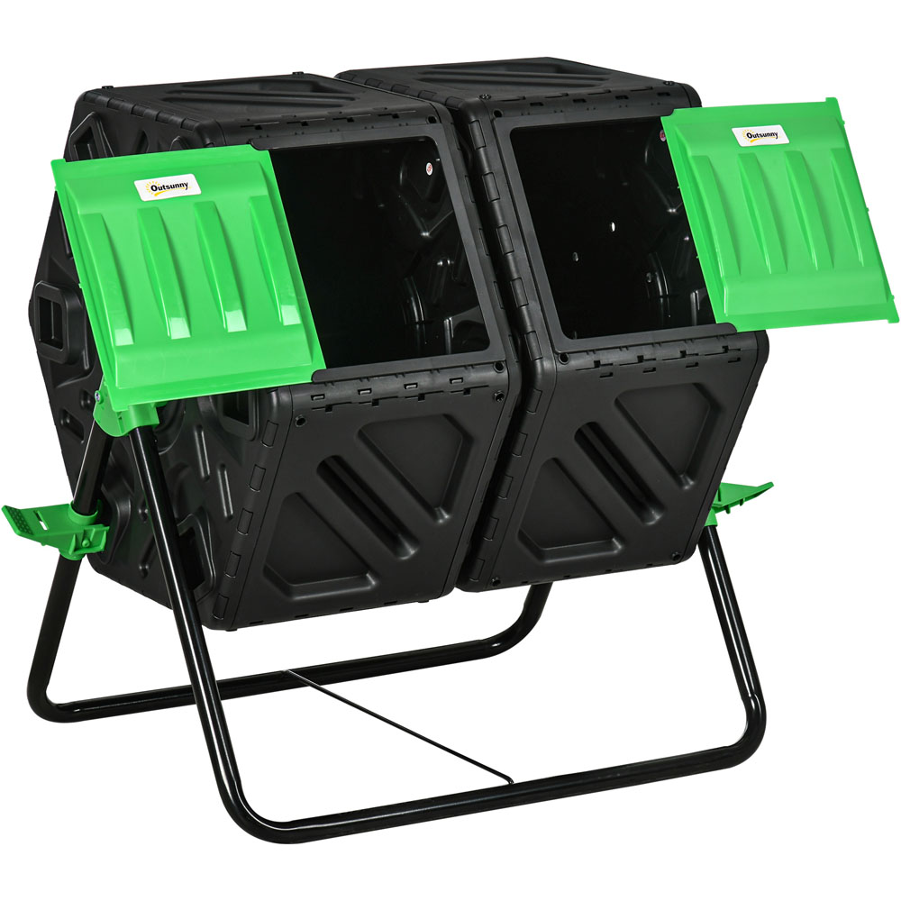 Outsunny Dual Chamber Garden Compost Bin 130L Image 1