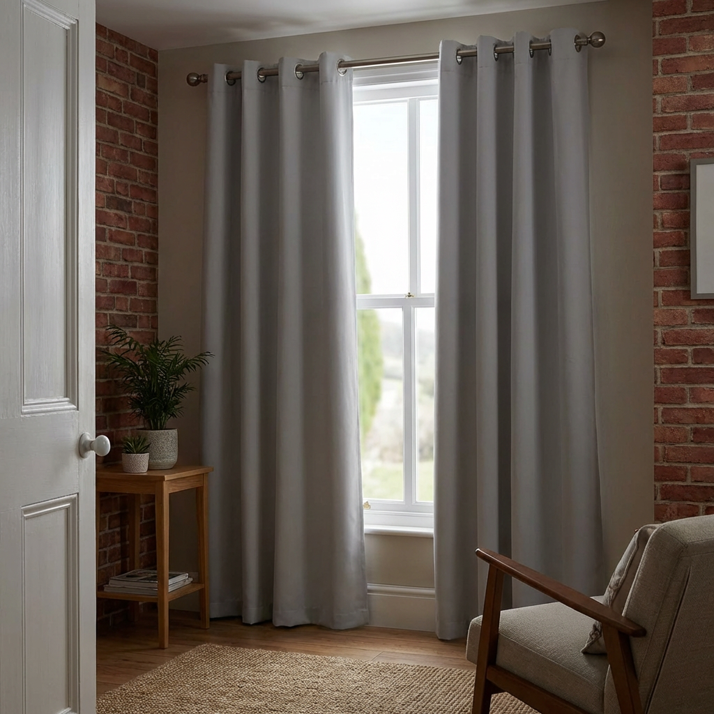 My Home Blackout Lining Eyelet Curtains 229 x 224cm Image 4