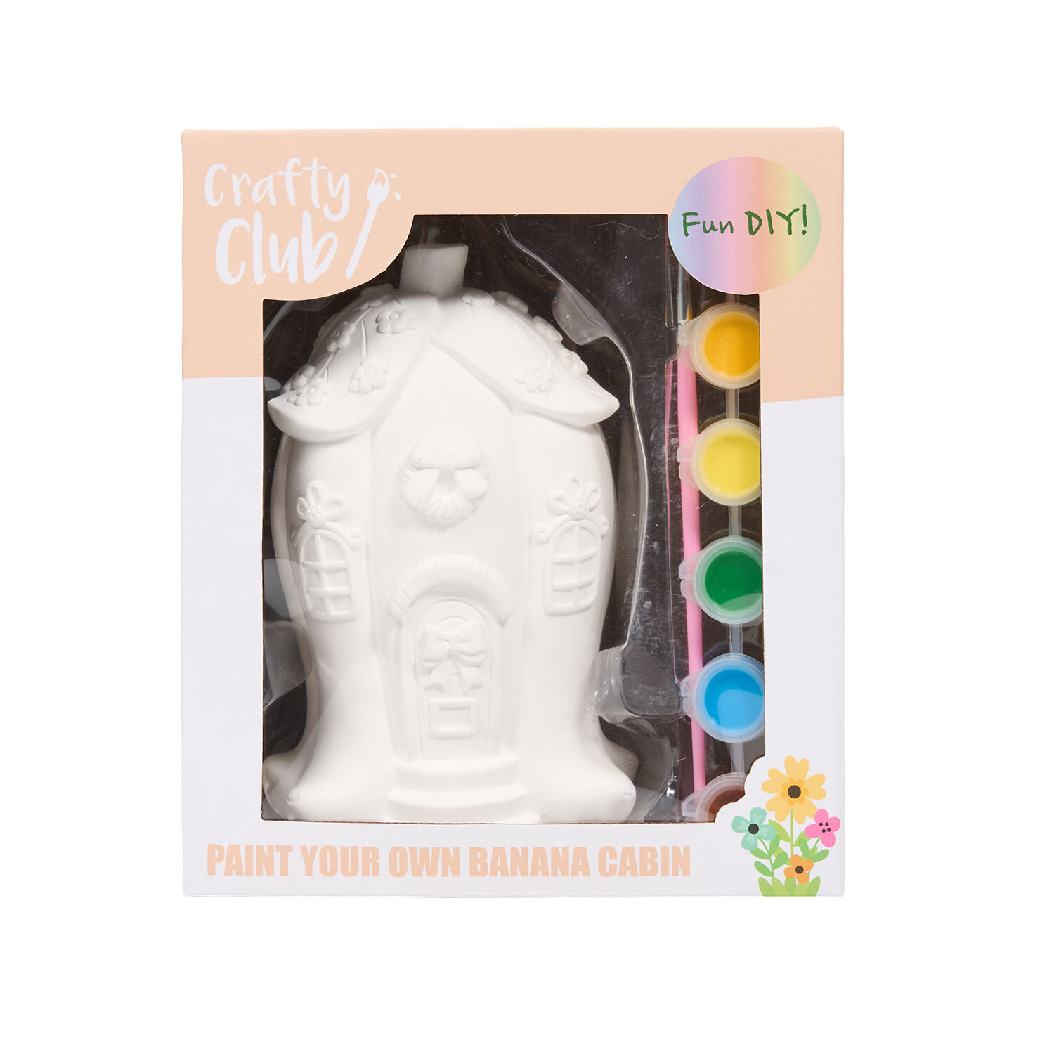 Paint Your Own Ceramic Banana Cabin or Milkshake Cottage Kit Image 2