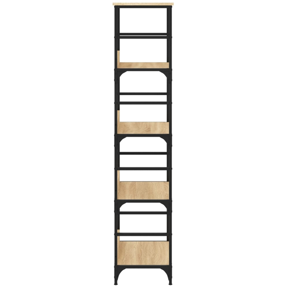 vidaXL 4 Open Shelf Sonoma Oak Bookshelf Image 5