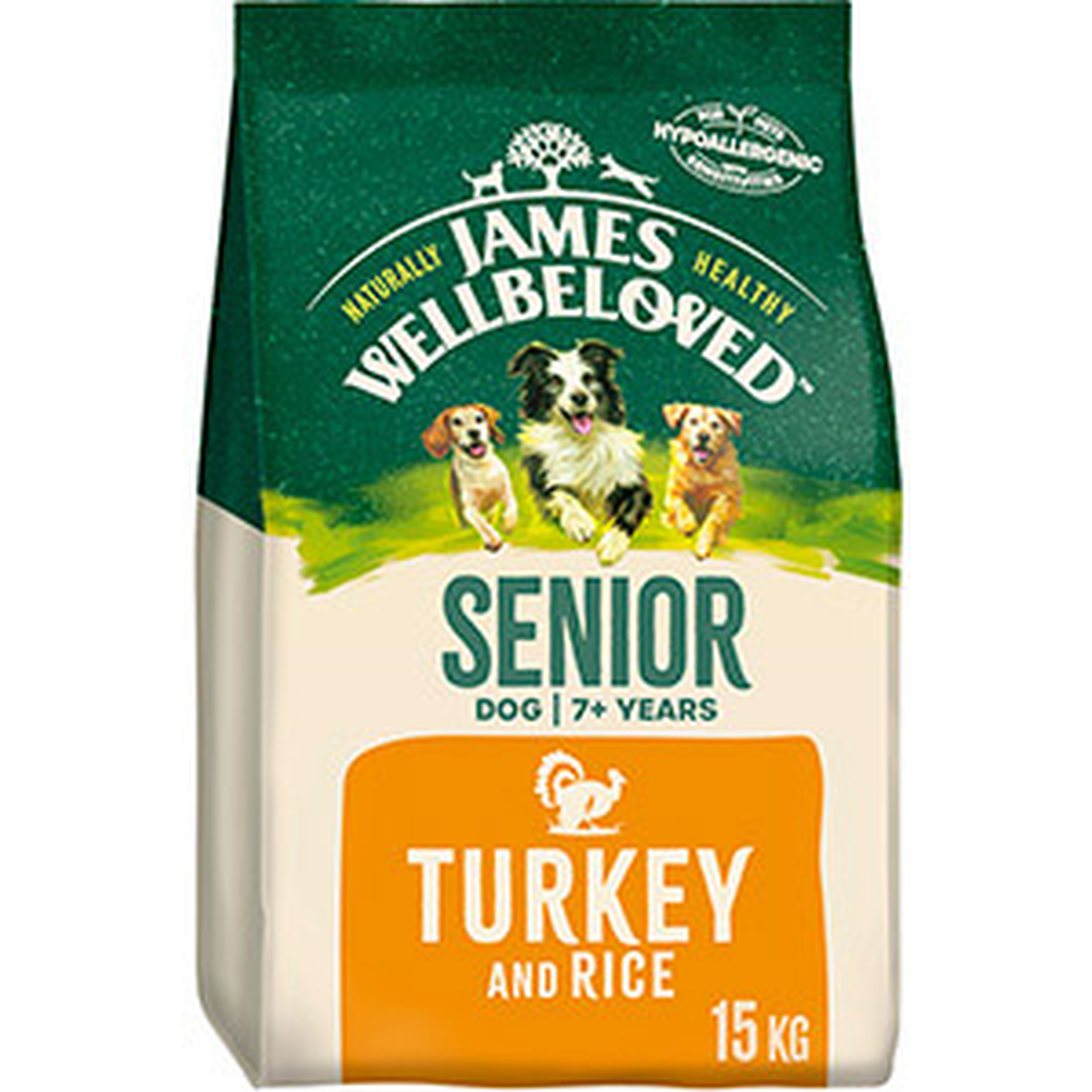 James Wellbeloved Turkey and Rice Senior Dog Food 15kg Image