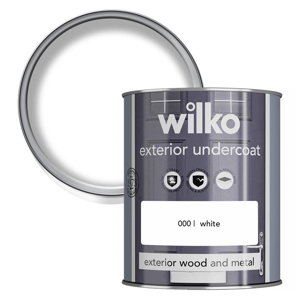 Wilko Wood and Metal White Undercoat Paint 750ml Image 1