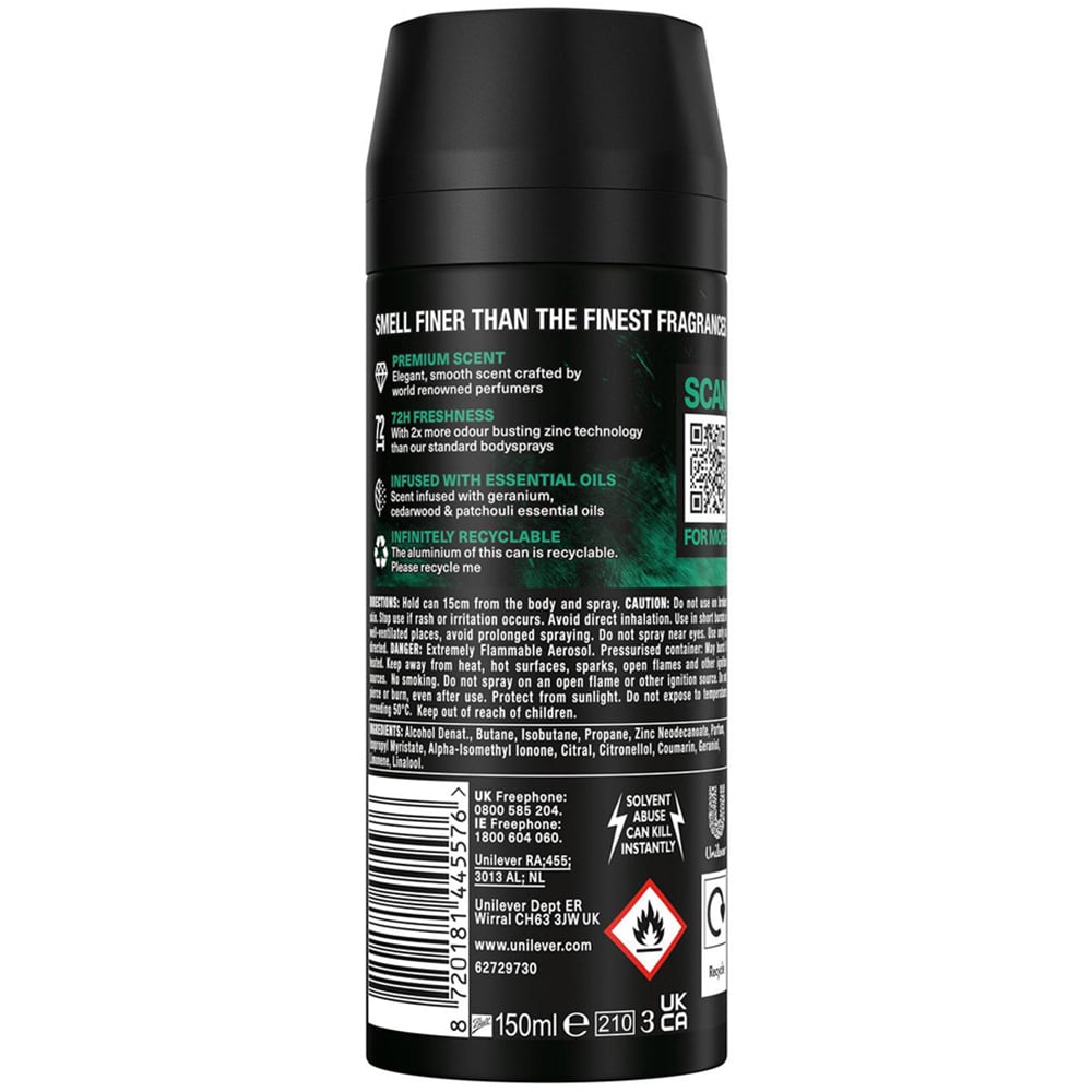 Lynx Fine Fragrance Collection Emerald Sage Deodorant Body Spray 150ml 27 Pack Image 3