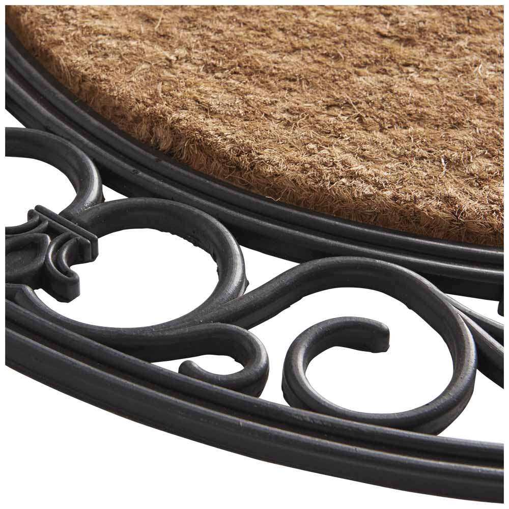 Wilko Half Moon Rubber Coir Mat 45 x 75cm Wilko