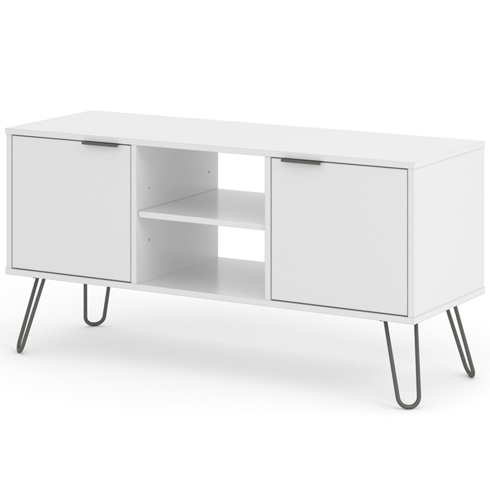 Core Products Augusta White 2 Door Flat Screen TV Unit Image 3