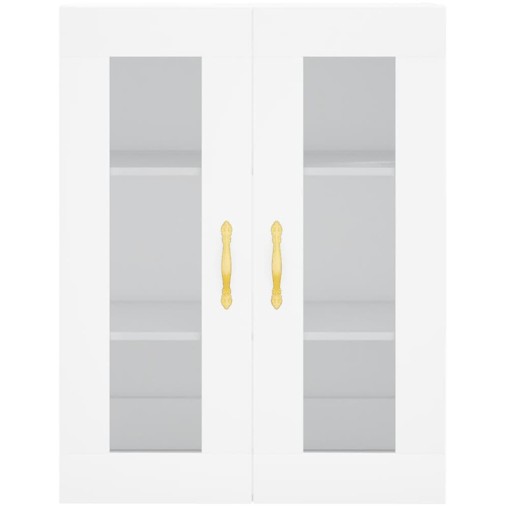 vidaXL 2 Glass Door White Wall Mounted Cabinet Image 7