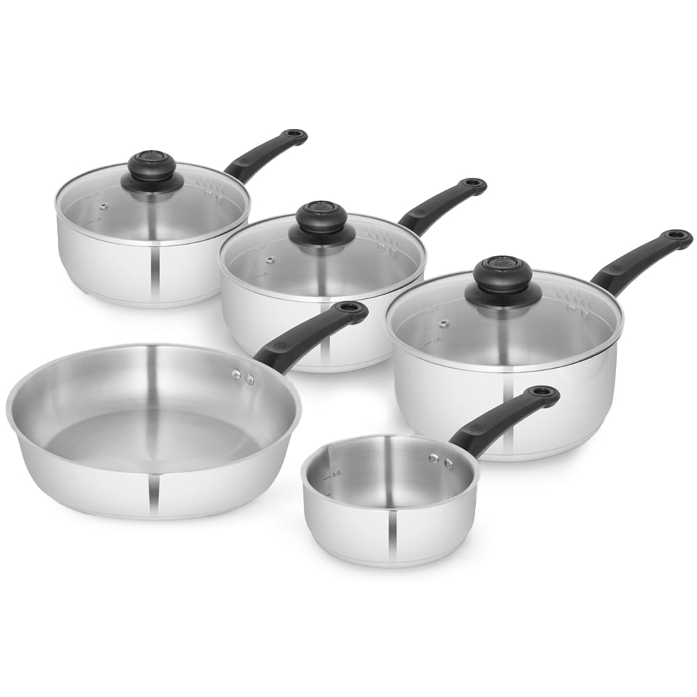 Swan Townhouse 5 Piece Stainless Steel Cookware Set Image 1