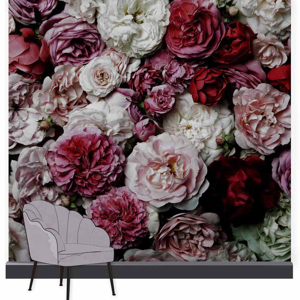 Art For The Home Bouquet Vintage Mural Wallpaper Image 1