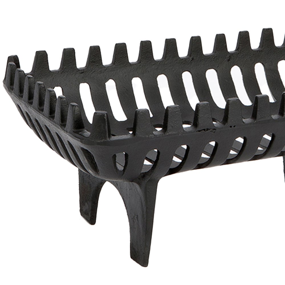 Inglenook Fireside Small Black Iron Fire Grate Basket Image 2