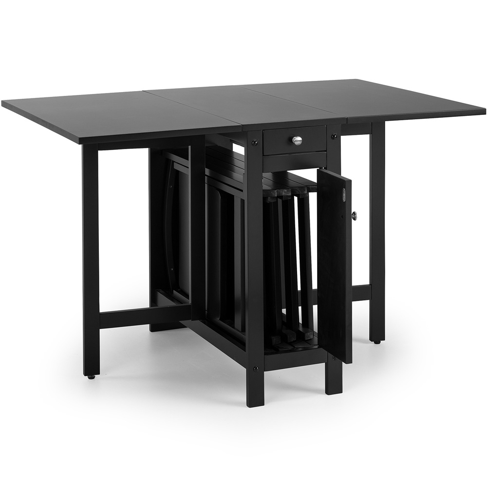 Julian Bowen Savoy Black 4 Seater Dining Set Image 7