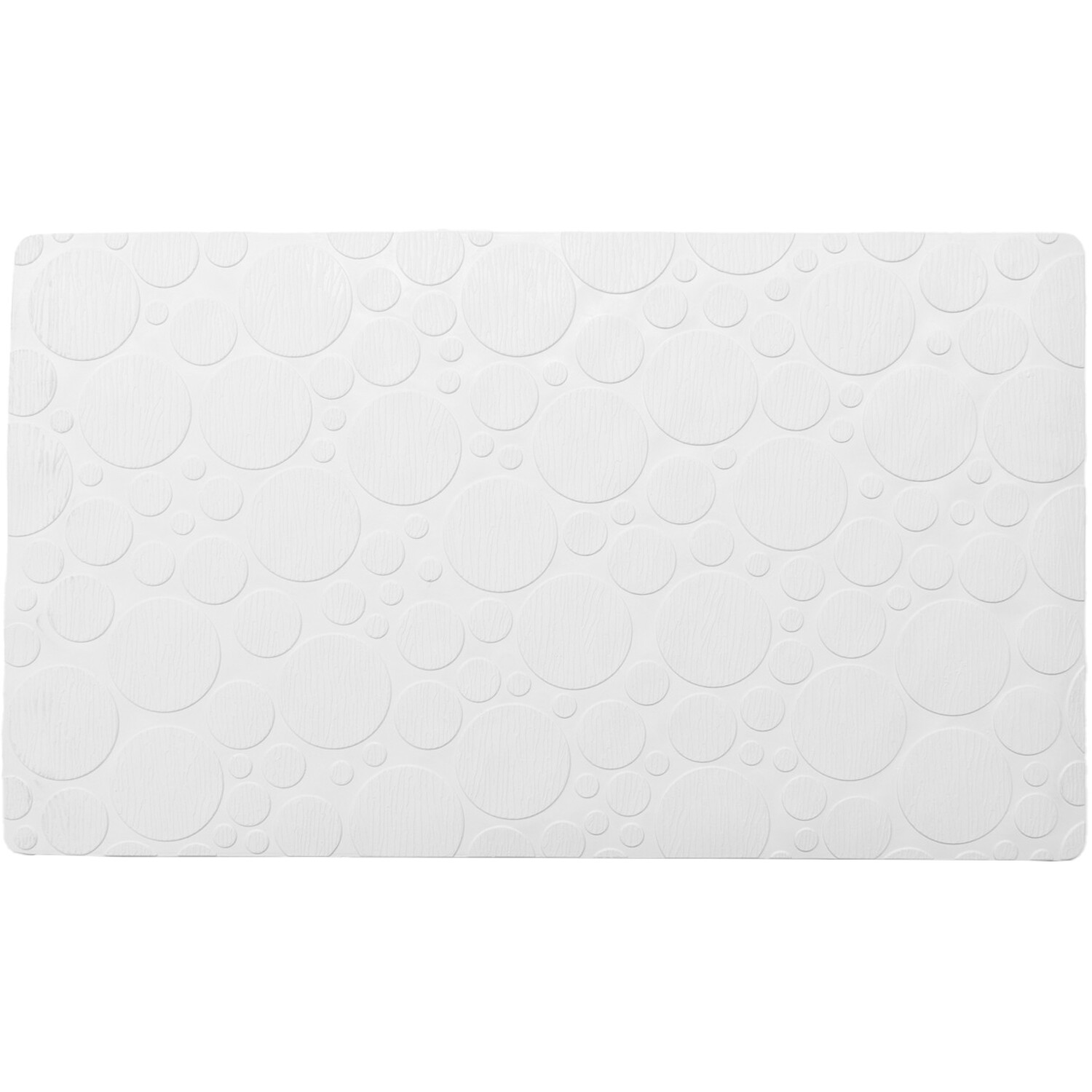 Bubble Rubber Bath Mat White Image