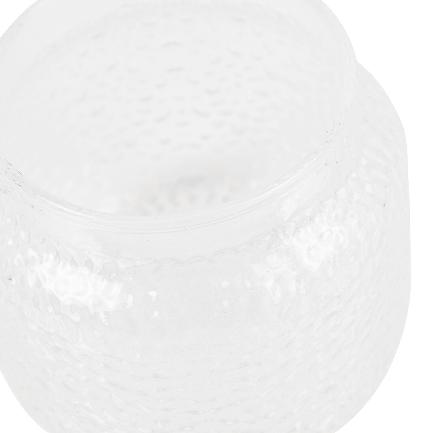 Hammered Glass Jar - Clear / 10cm Image 4